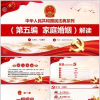 中华人民共和国民法典系列第五编 家庭婚姻解读党课课件PPT模板含讲稿